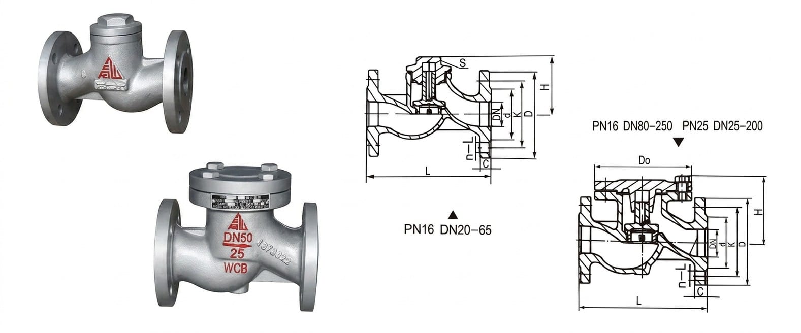 H41H Flanged Lift Check Valve