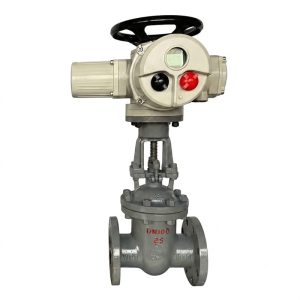 Z941H motor operated wedge gate valve with electric actuator, flanged, PN25