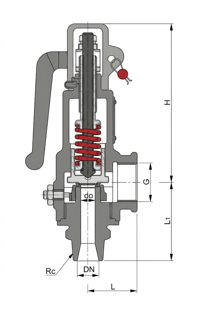 A28H Spring Full Lift Safety Valve with Lever