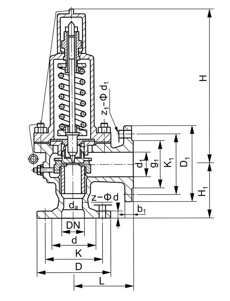 A41H Seal Type Spring Low Lift Safety Valve