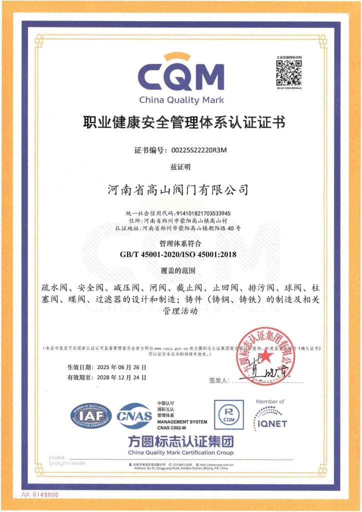 ISO 45001 Occupational Health & Safety Certification