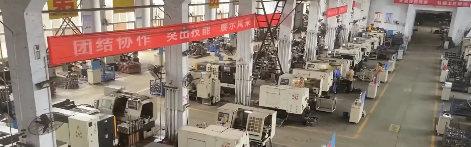 CNC machining workshop for industrial valve production